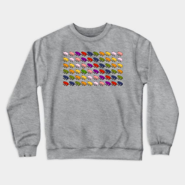 Rainbow Army of Frogs Crewneck Sweatshirt by ellenhenryart